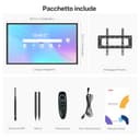 JAV Lavagna Interattiva 43 Pollici Smart Board Certificazione Google EDLA Ruotabile Monitor Intelligente 8+128GB Lavagna Digitale Elettronica per Ufficio Aula Live Streaming (Staffa Parete Inclusa) - 9