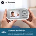 Motorola Nursery VM482ANXL - Video Baby Monitor - Camera - Infrared Night Vision - High Sensitive Microphone, White/Silver - 5
