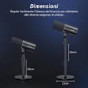 TONOR PC Microfono USB/XLR per Podcast, Microfoni Gaming Dinamico per Podcasting, Streaming Studio, Discord, Regisrazione, YouTube, ASMR, Mic Cardioide con 3.5mm jack, Pulsante Mute, Nero,200cm,TD520 - 6