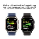 Apple Watch Ultra 3 GPS + Cellular 49 mm Premium Smartwatch für Lauftraining und Kombinationssport mit robustem Titangehäuse in Schwarz und Trail Loop in Schwarz/Kohlegrau (M/L) - 4