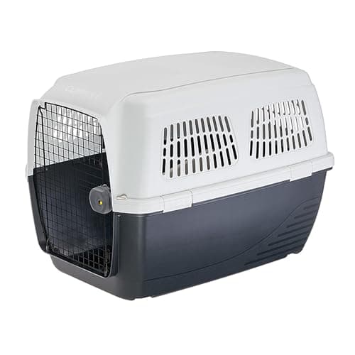 Ferplast Transportín Perro Clipper 6, IATA, Transportín para Perros Grandes MAX 45 Kg, Transportín Rígido, Viaje Mascotas Coche Avión Tren, 93 x 65 x h 68 cm, Puerta de Acero, Cierre Seguro