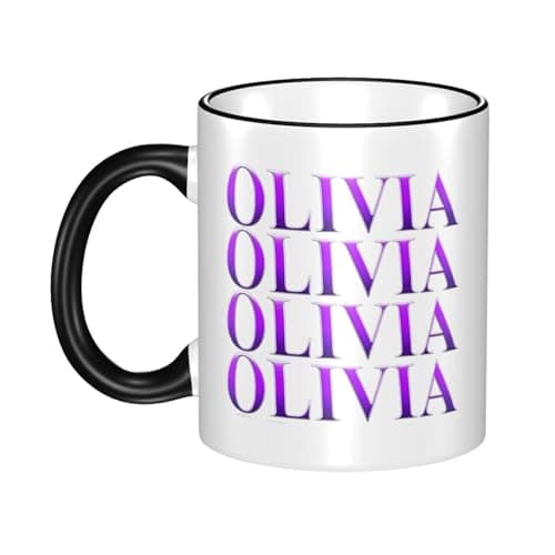 LANIPASTUA Hochwertige Rodrigo Singer Music Olivia Keramiktasse Seitenfarbe Kaffeebecher Ergonomisches Design Stabil und Stylisch Ideal für Zuhause und Büro