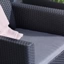 Keter Marie Outdoor Lounge Set | 2 Sofas + Vigo Storage Table + Cushions | Rattan-Effect Finish | Weatherproof Resin | 15-Min Easy Assembly | 3-Year Guarantee - 7