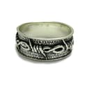 Empress Jewelry Anillo de plata de ley sólido 925 alambre de espino R000067 - 2