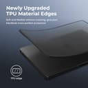 BlueSwan Cover compatibile con MacBook Pro 16 Pollici 2025 2024 2023 2021 Pro Max M4 A3186 A3403, M3 A2991, M2 A2780, M1 A2485 Bordo in TPU Cover Rigido Protettivo Antigraffio -(Bordo Nero) Nero Opaco - 2