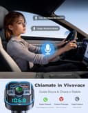 Glangeh Trasmettitore FM Bluetooth 5.3 per Auto [Ricarica Rapida PD 36W+QC3.0 18W], 2026 Upgrated Adattatore Bluetooth Auto Audio Radio con Doppi Microfoni, Car Kit Chiamata Vivavoce, Supporta Siri - 5