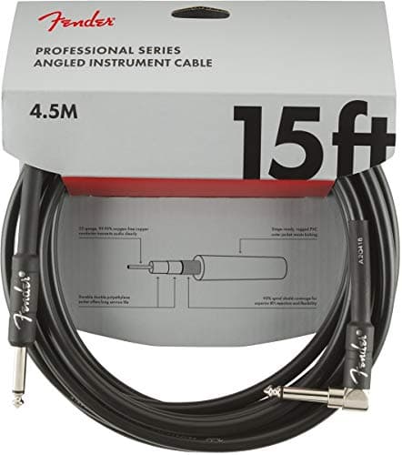 Fender Professional Series Cable 4.5 m Black Angled