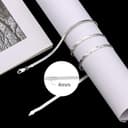 Mieoyue 925 Silber Damen Halskette ohne Anhänger, Silberkette 40 45 50 55 60cm Silberschmuck (Flache Schlangenkette, 45.0 Zentimeter) - 2