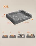 Feandrea Orthopedic Dog Bed for Large Dogs, Memory Foam Dog Bed Sofa Pet Couch with Sides, Removable Washable Cover and Waterproof Liner, 122 x 89 x 18 cm, Slate Grey PGW254G02 - 5