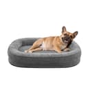 Pawk Orthopädisches Hundebett Kleine Hunde, Vierseitiges Nackenrolle Kissen Hundebett Orthopädisch, Memory Foam Hundekorb Wasserdicht rutschfest, Hundebetten Abnehmbar und Waschbar - 1