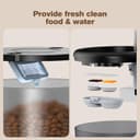Distributore Automatico Cibo Gatti e Fontanella: Dispenser Cibo Gatto e Fontanella per Gatti - Mangiatoia Cani Timer Programmabile 1-6 Pasti - 3L Dosatore Crocchette e 2.4L Fontana Acqua Gatto 2 in 1 - 7