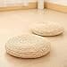 Pvczool Cuscino di Tessitura Fatto a Mano Pouf Naturale Rotondo Riempire Il Cuscino di Seta di Seta Cuscino Sedia Yoga Morbido Cuscino di (B) - 2