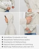Kapten & Son Everyday 3in1 Funktionsjacke Sandstone M | Regenjacke Damen & Herren Beige mit herausnehmbarer Fleecejacke | Outdoor Jacke mit 10.000 mm Wassersäule, aktungsaktiv, winddicht - 6