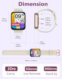 RUIMEN Smartwatch Uomo Donna Chiamate e Whatsapp Smart Watch Contapassi Cardiofrequenzimetro da polso Saturimetro Orologio Smart Fitness Sportivo Impermeabile per Android iOS Galassia - 7