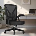 Hinonde Bürostuhl,Schreibtischstuhl mit Hochklappbare Armlehnen und Wippfunktion,360°Drehstuhl,Höhenverstellbarer Bürostuhl ergonomisch Home Office Stuhl mit Atmungsaktivem Netz,Bis zu 150kg - 2