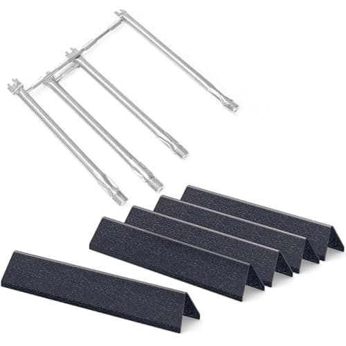 GFTIME 45,3 cm Edelstahl Brenner & 38,9 cm Flavorizer Bar Set, Ersatzteile für Weber Spirit 310, 320, 330, 335 (2013-Current), Spirit II E-310 S-310 Serie (mit vorderen Brennerknöpfen)