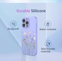 HTXWXJC Phone Case for Realme GT 6/Realme GT Neo6/Realme GT Neo6 SE Shockproof Flexible Bumper TPU Soft Cases Butterfly Pattern Phone Cover for Realme GT Neo6 Purple Flower - 3