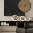 Statuette di pesci in ceramica bianco oro - Decorazione costiera per casa, centrotavola moderni oceanici per soggiorno, bagno, ufficio, casa sulla spiaggia, nautico, litorale, ingresso, espositore - 3