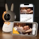 ieGeek 2k Baby Monitor Video e Audio con 5" LCD, Telecamera Bambini con Monitor Supporto Controllo Tramite APP Mobile & Monitor, 3000 mAh Batteria Ricaricabile, 3 Tipi di Rilevamento Intelligente - 2