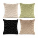 Quantum Interior by Maxland Boho-Dekokissen mit Füllung in Vintage Optik, Sofakissen Boho Style, extra weiches Wendekissen für Sofa, Bett, Büro, Kissen in Naturtönen ca 45x45 cm (Taupe) - 7