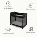 Bugaboo Stardust, 2 en 1: Parque Infantil Plegable y Cuna de Viaje compacta con colchón, desplegado en 1 Segundo, Bolsa de Transporte, Desde recién Nacidos hasta niños pequeños, Midnight Black - 4