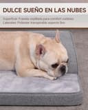 KSIIA Cama Grande para Perros Impermeable Sofá Cama Ortopédico para Perros con Refuerzo en Forma de U, Funda Extraíble Lavable y Base Antideslizante, Gris, 88 x 55 x 15 cm - 2