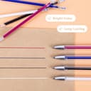 Rotuladores de Tela Borrables por Calor, Bolígrafo Borrable de Calor, Marcadores Borrables en Caliente de 4 Colores con 20 Recambios Reemplazables para Costura, Telas y Sastres - 4