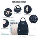 LOVEVOOK Kleiner Rucksack Damen Klein Cityrucksack Handtasche 2 in 1 Wasserdicht Tagesrucksack Mini Backpack Women Elegant Casual Daypack für Reise Freizeit Einkauf Arbeit - 4