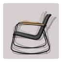 Xbro Set Mobili da Giardino 4 Posti, Set da Conversazioni in Tessuto Teslin, 2 Poltrone 1 Panca Doppia 1 Tavolo in Vetro, Struttura in Acciaio per Terrazzi Giardini Spazi Esterni - 6