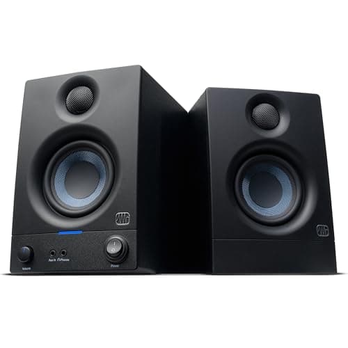 PreSonus Eris 3.5 Gen 2, Altoparlanti Attivi da Scrivania 3.5" per Multimedia, Gaming, Produzione Musicale di Qualità Studio, Potenza 50 W, Nero