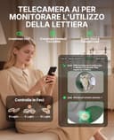 PETKIT PUROBOT MAX PRO 2 Lettiera Gatto Autopulente, Fotocamera AI, Ingresso Ultra Largo, Visione Notturna 210°, App WiFi 2,4/5GHz, Imballaggio Senza Contatto, Monitoraggio Salute, Multi-Gatto - 3