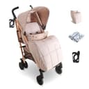 My Babiie MB51 Stroller – from Birth to 4 Years (22kg), Lightweight, Umbrella Fold, Travel Buggy for Toddlers, Pushchair Includes Footmuff, Cup Holder, Rain Cover - Pink Leopard - 1