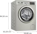 Bosch Lavadora, Libre Instalación, 8 kg, Serie 6, EcoSilence, Acero Antihuellas, WUU28T8XES - 3