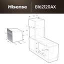Hisense BI62120AX - Forno multifunzione, 3 manopole Push Pull, cavità 61l, 7 funzioni, AcquaClean, 2 vetri, funzione pizza 250°, classe A, inox, Basico - 2