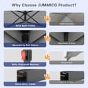 JUMMICO 3x3m Schwerlast-Faltpavillon für Extremes Wetter｜Spitzdach & 110g silberbeschichtetes Oxford｜Verstärkte Klettfixierung｜Mehr Stauraum & Stabilität - 3