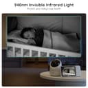 Boifun Wifi Baby Monitor, Phone App & 4.3'' Screen Control, No-glow Night Vision, Sound Motion Smart Detection, 360° Camera, Smartphone, PTZ,Auto-tracking,17-H Battery Life,Humidity Temperature Detect - 7