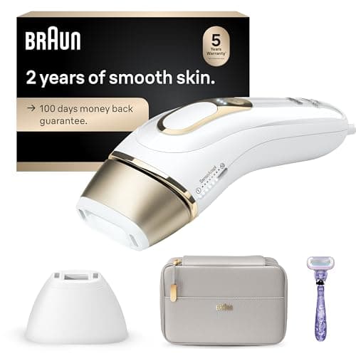 Braun Depilación IPL, Silk Expert Pro 5 PL5157, aprobado por la FDA, cuerpo y cara, reducción permanente del vello, alternativa láser de salón, con maquinilla de afeitar Venus, bolsa