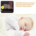 VIVILINEN Wanduhr Ohne Tickgeräusche aus Holz 30cm Vintage Rund Wanduhr Nicht tickend Quarz Batteriebetriebene Uhr Lautlos für Wohnzimmer Schlafzimmer 30x30cm - 5