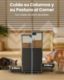 Comedero Gato Automatico con Control App para 2 Gatos, Altura Ajustable para Mascotas Pequeñas, Dispensador Comida Gatos de 5 litros para Alimento Seco, Grabadora de Voz - 2