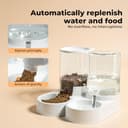 Skylos Cat Feeder Automatic Feeder and Waterer Set, 3.2L Gravity Food & Water Dispenser with Detachable Bowls, for Cats and Small Dogs, BPA-Free Pet Travel Supplies for Weekend Trips - 4