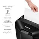 Fellowes Powershred LX45 Quiet Operation 4400201 - Distruggidocumenti a taglio incrociato, 8 fogli, colore: nero - 3