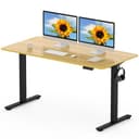 FLEXISPOT EN1 MAX 140x80cm Escritorio Elevable Eléctrico con Tablero Entero Mesa de Elevable, Standing Desk, Mesa Elevable Escritorio con 2 Ganchos y 4 Funciones de Memoria - 1