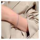 PVUVTNAHW Bracciale da Tennis da Donna con Catena in moissanite autentica da 2 mm e 0,03 carati, gioielleria raffinata, Argento Sterling 925(Moissanite_16cm) - 7