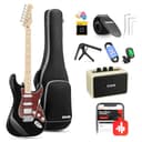 Donner Guitarra Electrica, Pack Guitarra Electrica de Tamaño Completo HSS Pickup Coil Split, Kit Guitarras Eléctricas con Amplificador, Accessories, DST-152B Negro - 1