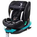 globalkids i-Size 360 Swivel Car Seat, Group 0+123 Car Seat with ISOFIX and Support Leg, ECE R129, 0-36 kg, 0-12years, 40cm-150cm, (Black Grey) - 1