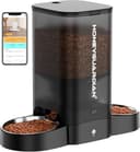 HoneyGuaridan 5L Distributore Automatico Cibo Gatti Adatto a Due Gatti, Dispenser Crocchette Gatto Con 2.4G/5G WiFi, Programmabile 6 Pasti al Giorno, Registrazione Vocale 10s, Doppia Alimentazione - 1