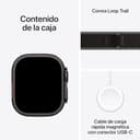 Apple Watch Ultra 3 GPS + Cellular, Reloj prémium para Running y Multideporte con Caja de Titanio Resistente de 49 mm y Correa Loop Trail Negro/carbón - Talla S/M. Monitores avanzados de Salud - 6