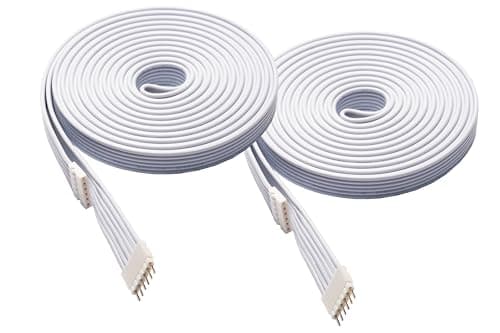 Cable de extensión compatible con Nanoleaf Essentials Lightstrips (10 pies, 2 unidades), color blanco