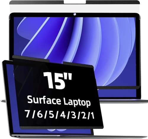 Mamol Magnetischer Blickschutzfilter für Surface 15 Zoll, kompatibel mit Microsoft Surface Laptop 7/6/5/4/3/2/1, abnehmbar, Displayschutzfolie für Surface Laptop, Anti-Schock/Blaulichtfilter
