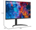 LG 32UR550K Monitor 32" Ultra HD 4K, 3840x2160, HDR 10, DCI-P3 90%, Speaker Stereo 10W, 60Hz, 4ms, HDMI 2.0, DisplayPort, Uscita Cuffie, Stand Pivot, Nero - 11